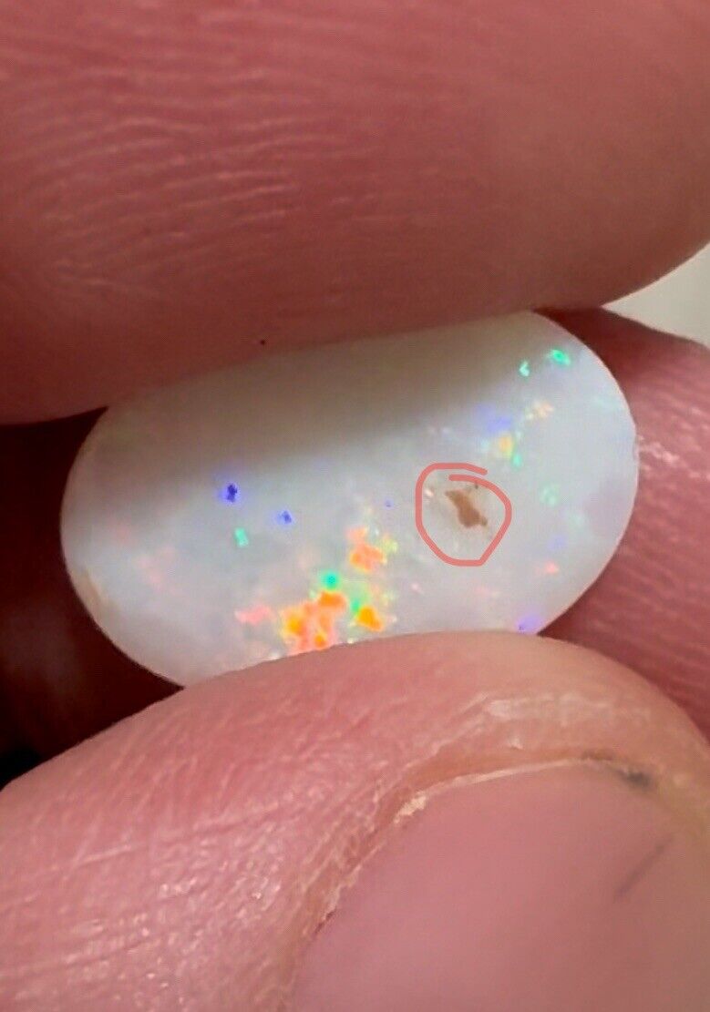 2.91 Carat Natural Australian Opal Oval Cabochon Loose Gemstone