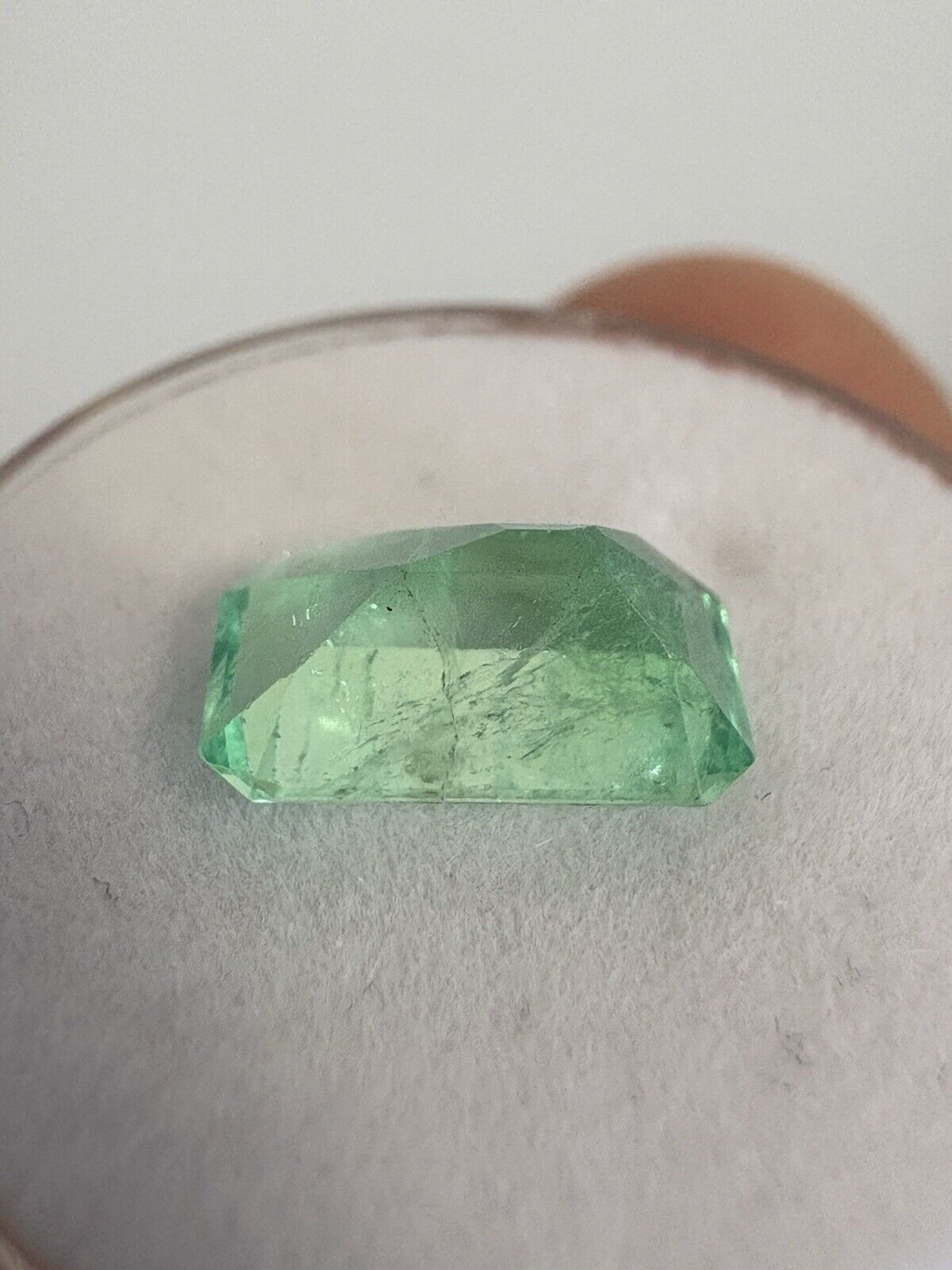 1.84 Carat 10x6 MM Vivid Green Natural Loose Colombian Emerald-Rectangular Cut